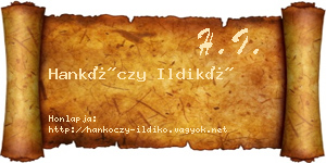Hankóczy Ildikó névjegykártya