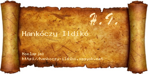Hankóczy Ildikó névjegykártya