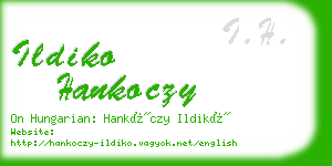 ildiko hankoczy business card